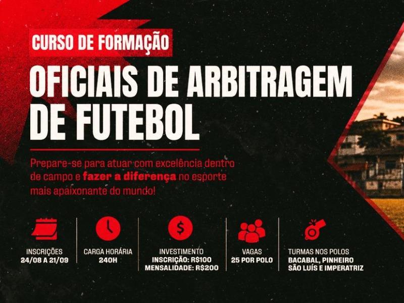 Inscrições:Curso de Formação de Oficiais de Arbitragem de Futebol